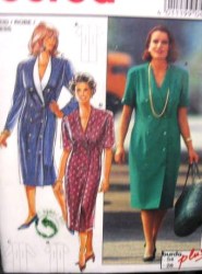 4056 BURDA DOUBLE BREASTED LINED DRESS PATTERN 18-28